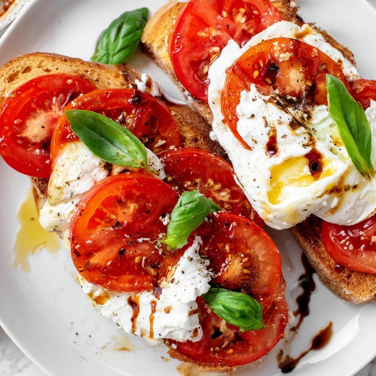 Tomato and burrata toast